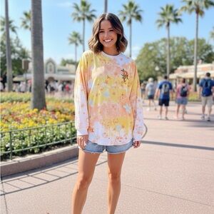 🍊 Disney World Orange Bird "HELLO SUNSHINE" Tie-Dye Spirit Jersey XS